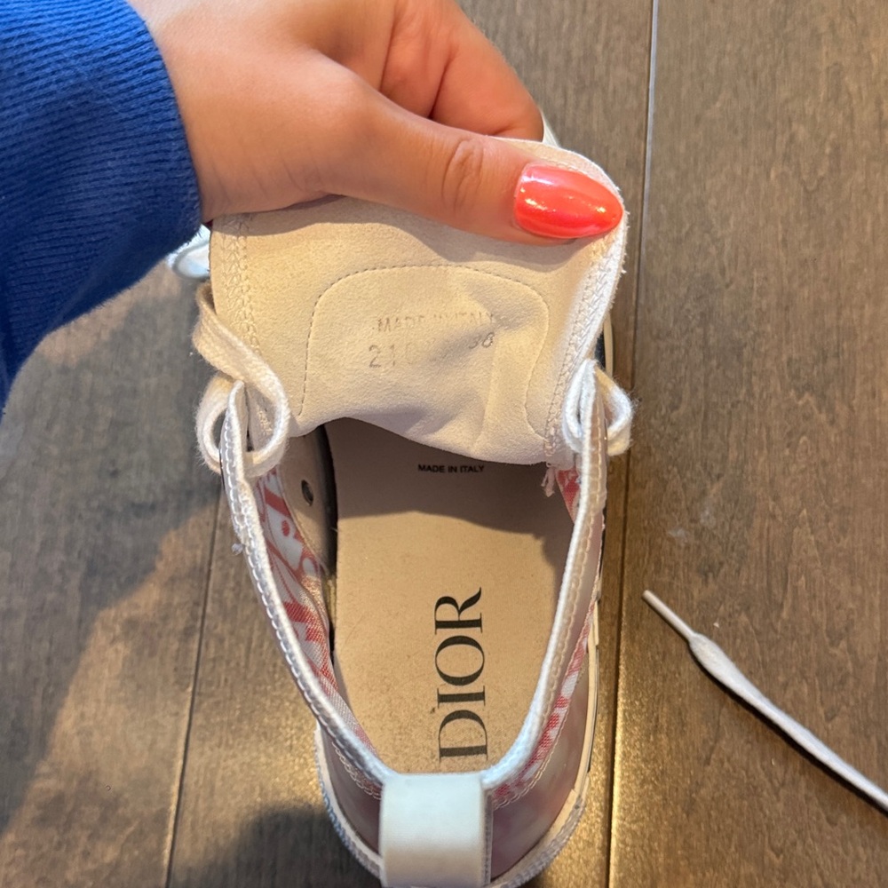Dior Pink Monogram High-Top Sneakers - Picture 3 of 3